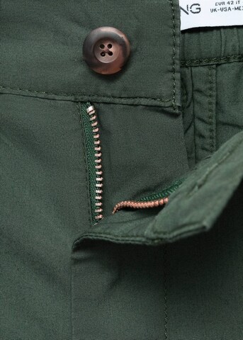 MANGO MAN Regular Chino Pants 'Allen' in Green