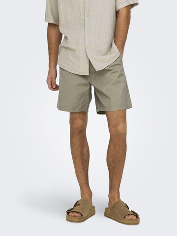Only & Sons Regular Broek 'ONSTel' in Grijs: voorkant