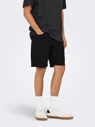 Only & Sons - regular Vaquero 'ONSWEFT' en negro: frente
