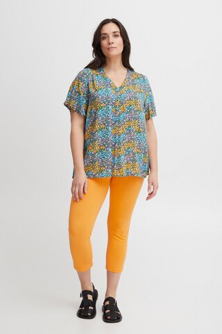 Fransa Curve Skinny Leggings 'Kokos' in Oranje