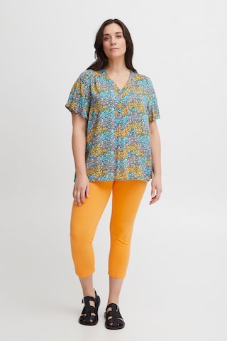 Fransa Curve Skinny Leggings 'Kokos' in Oranje