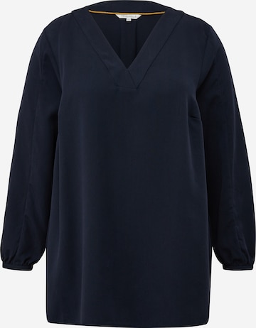 TRIANGLE Blouse in Blauw: voorkant