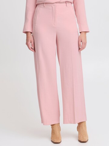 Wide leg Pantaloni con piega frontale 'IRLEONO PA3' di Atelier Rêve in rosa: frontale