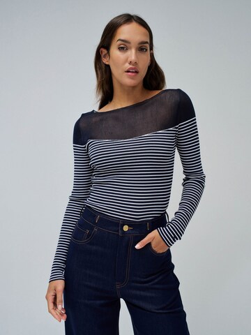 Salsa Jeans Pullover 'Trasparenz' in Blau: Vorderseite