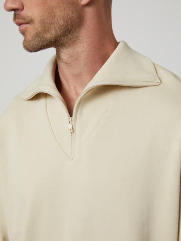 DAN FOX APPAREL Sweatshirt 'Joel' in Beige