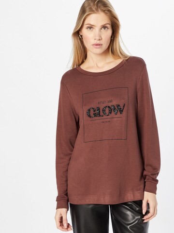 TOM TAILOR Sweatshirt in Brown: front