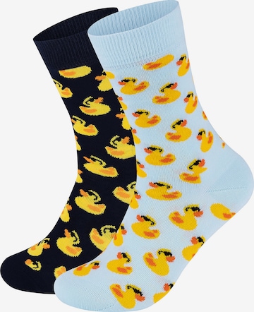 Happy Socks Sokken '2-Pack Rubber Duck' in Lila: voorkant