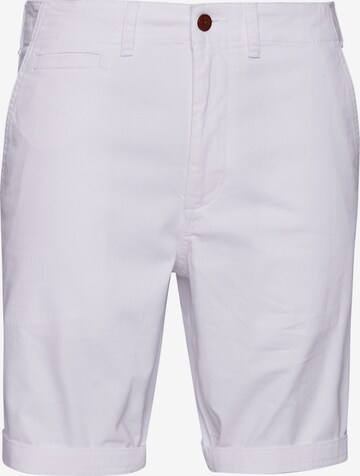 Coupe slim Pantalon chino Superdry en blanc : devant