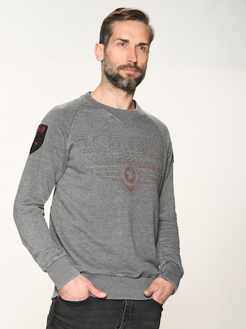 TOP GUN Sweatshirt in Grau: Vorderseite