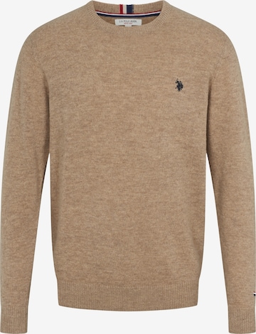 U.S. POLO ASSN. Neulepaita 'Ketil' värissä beige: etupuoli