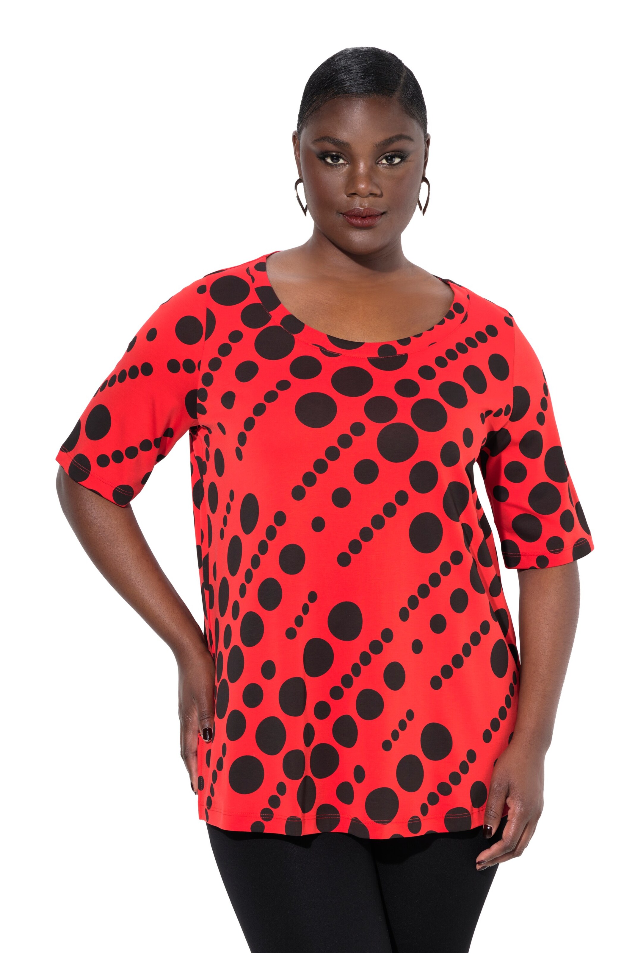 Ulla Popken Shirt in Rood: voorkant