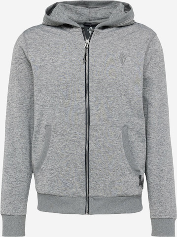 SKECHERS Athletic Zip-Up Hoodie in Grey: front