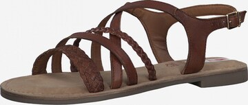 s.Oliver Sandalen met riem in Bruin: voorkant