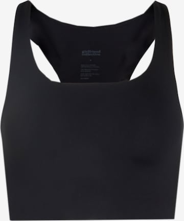 Girlfriend Collective - Bustier Sujetador deportivo 'Paloma' en negro: frente