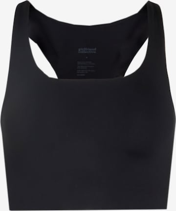 Girlfriend Collective Bralette Sports Bra 'Paloma' in Black: front