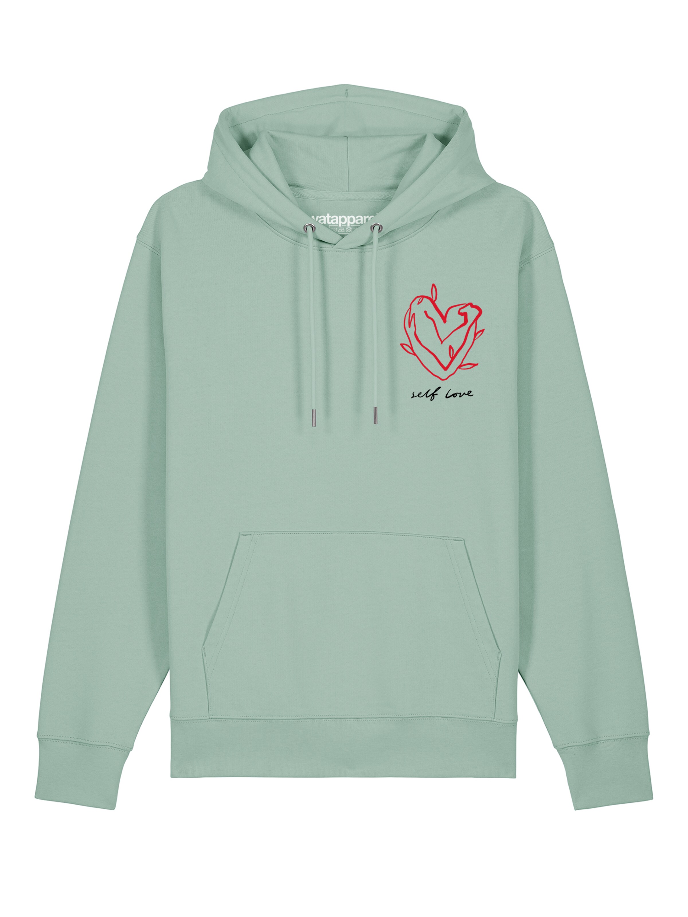 Sweat-shirt 'Self Love' Watapparel en vert : devant