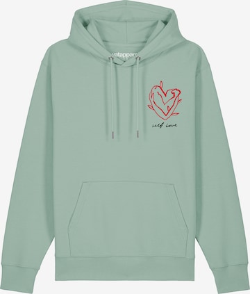 Sweat-shirt 'Self Love' Watapparel en vert : devant