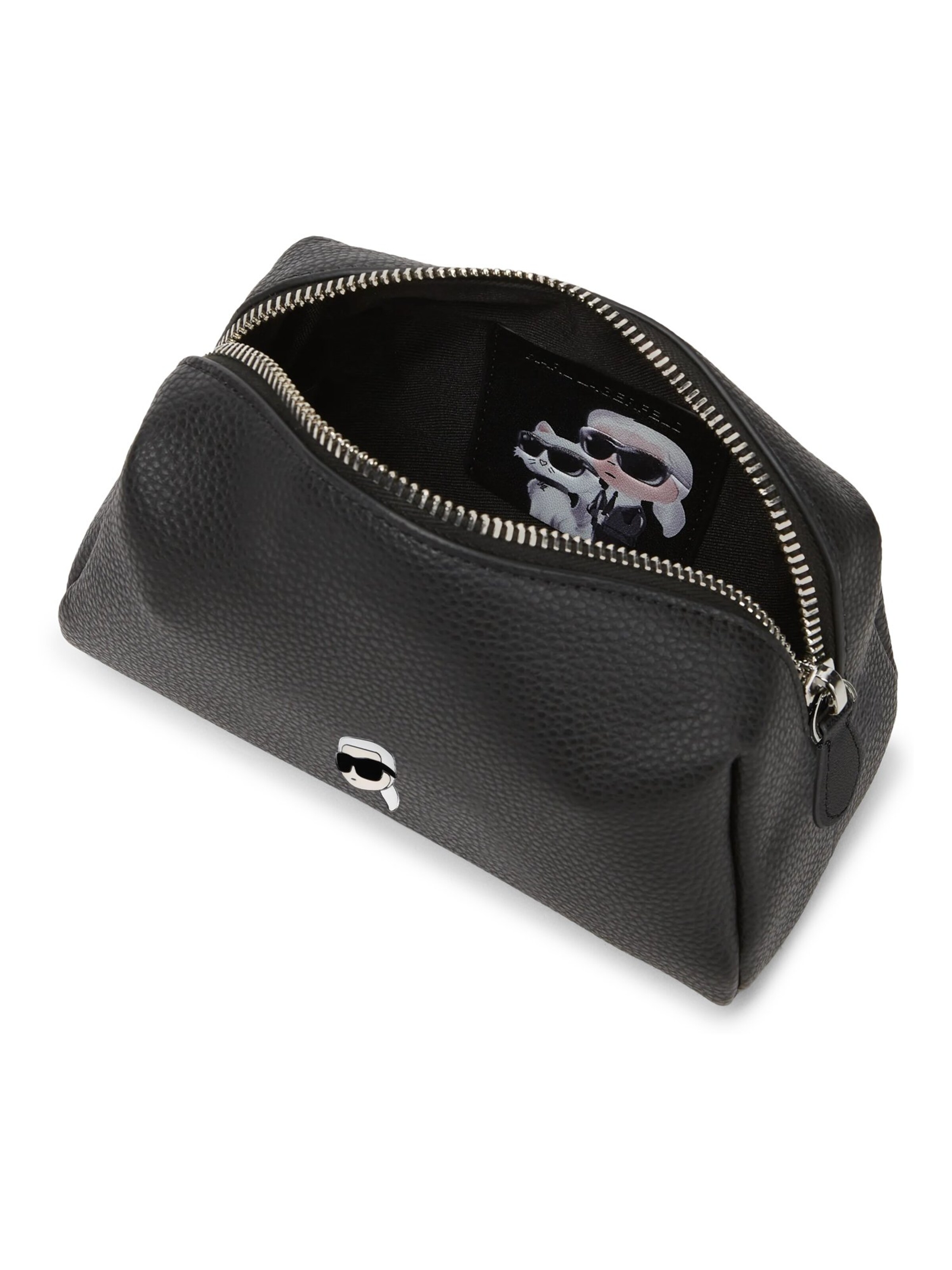 Karl Lagerfeld Чанта за козметика 'Ikon Pebble' в черно