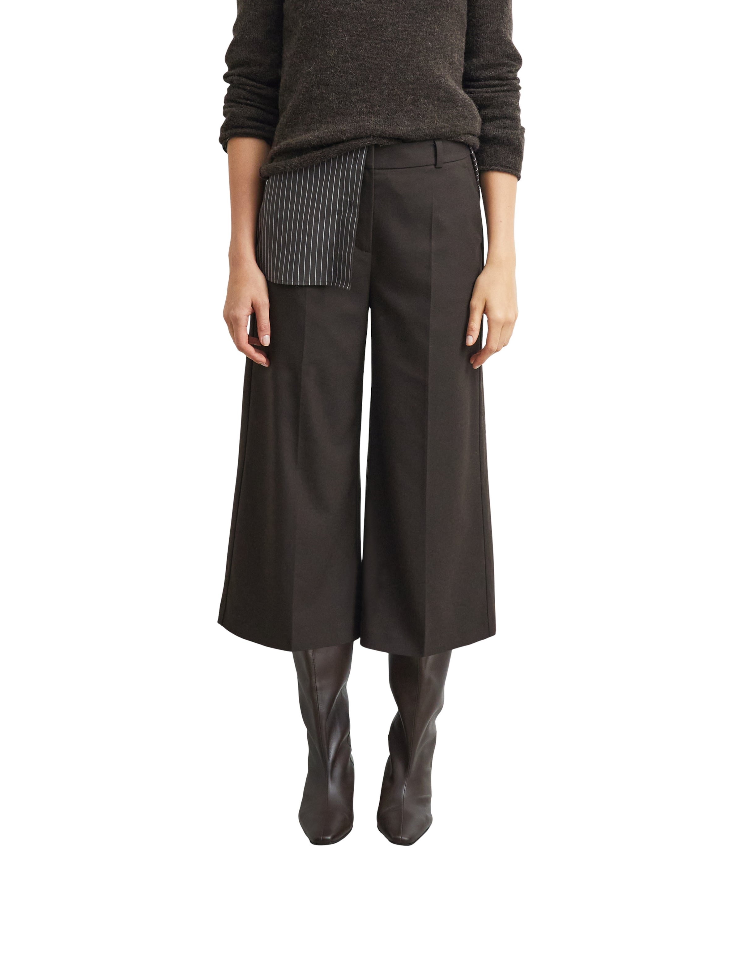 COMMA Wide Leg Hose in Braun: Vorderseite