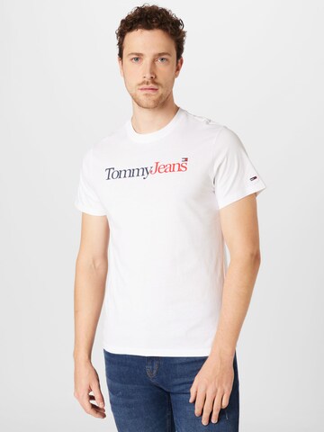 Tricou de la Tommy Jeans pe alb: față