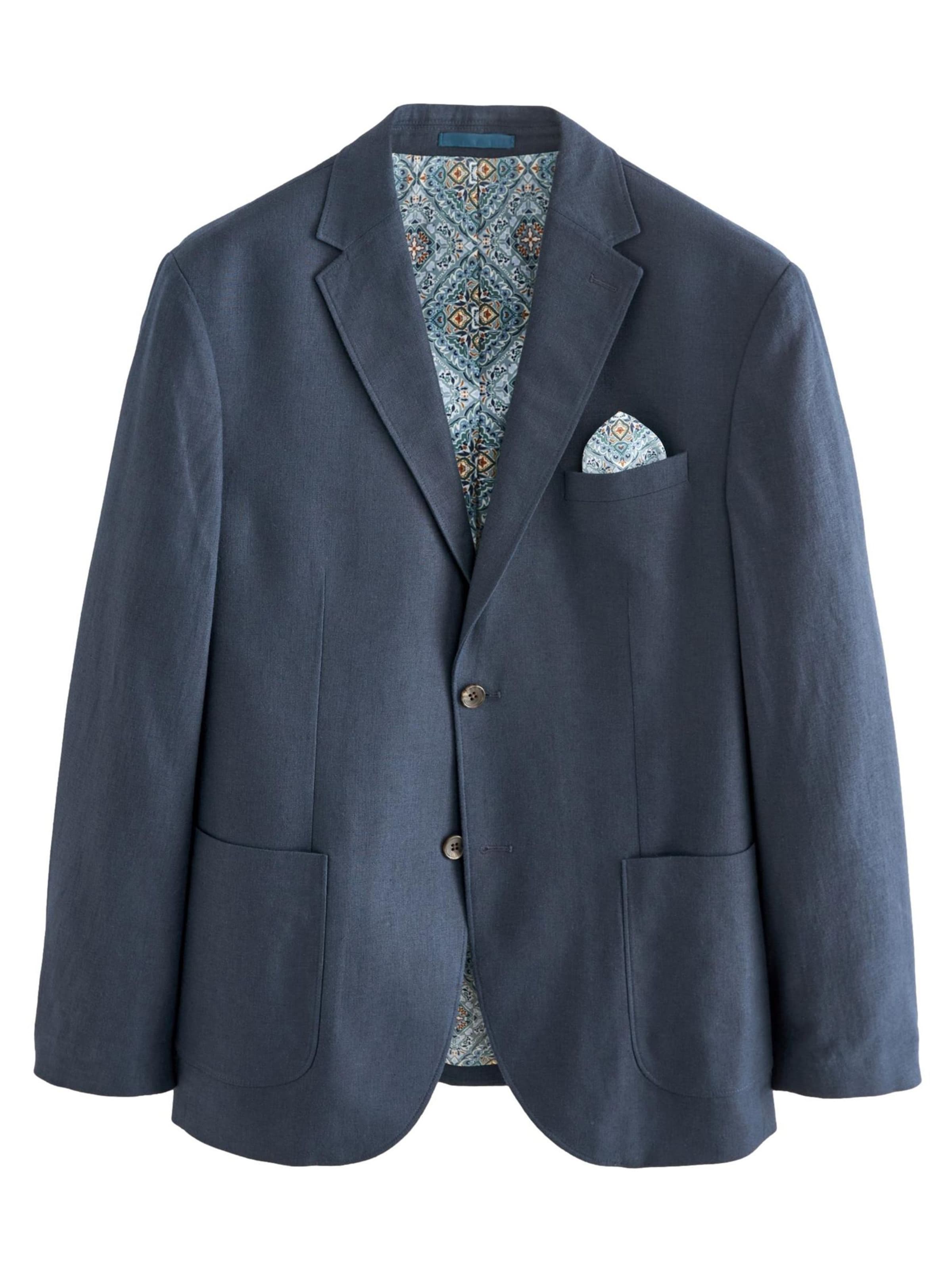 Next Regular fit Businesskavaj i blå: framsida