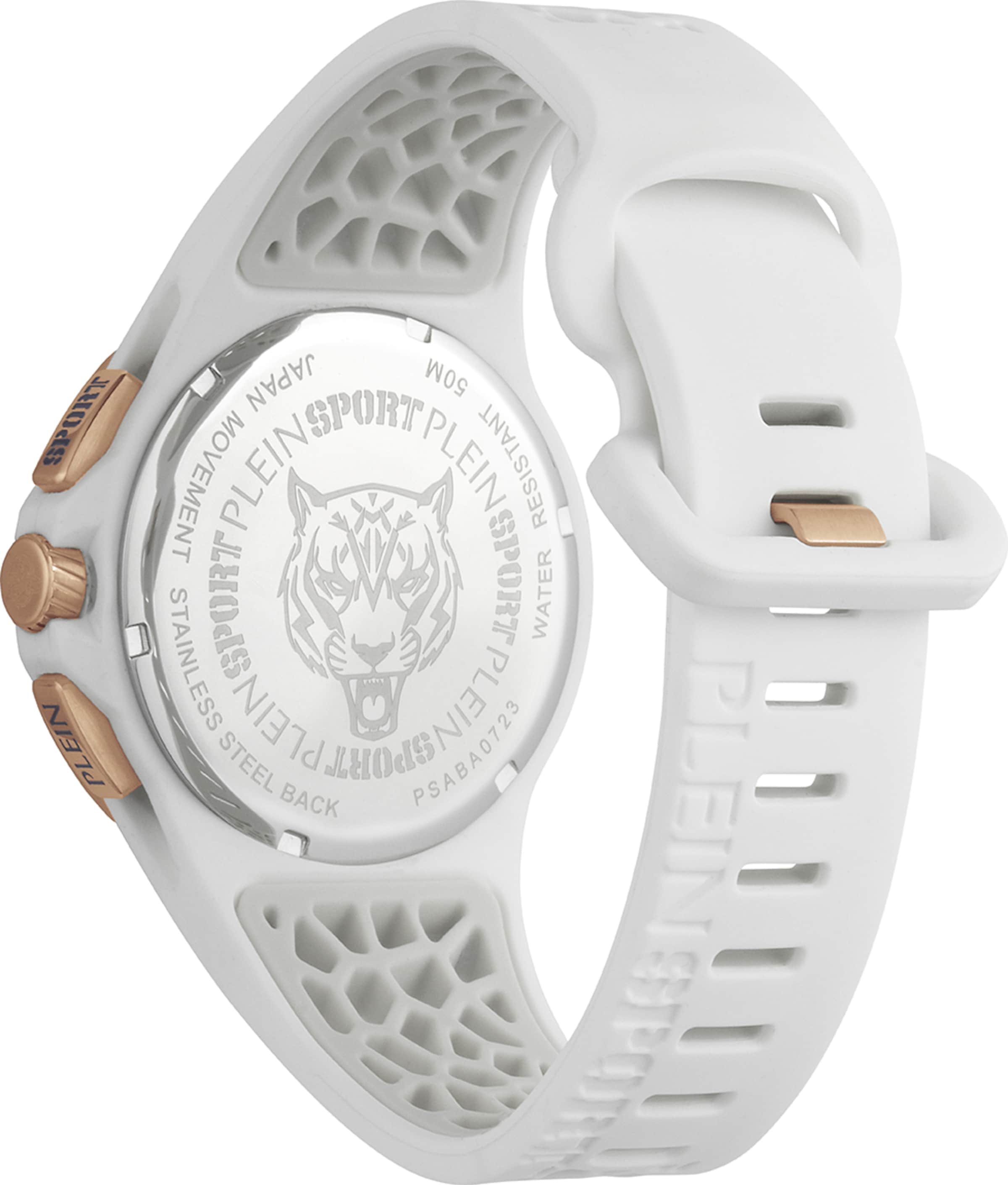 Plein Sport Analog Watch 'THUNDERSTORM' in White