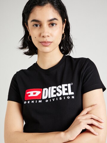 DIESEL T-shirt 'SLI-DIV' i svart
