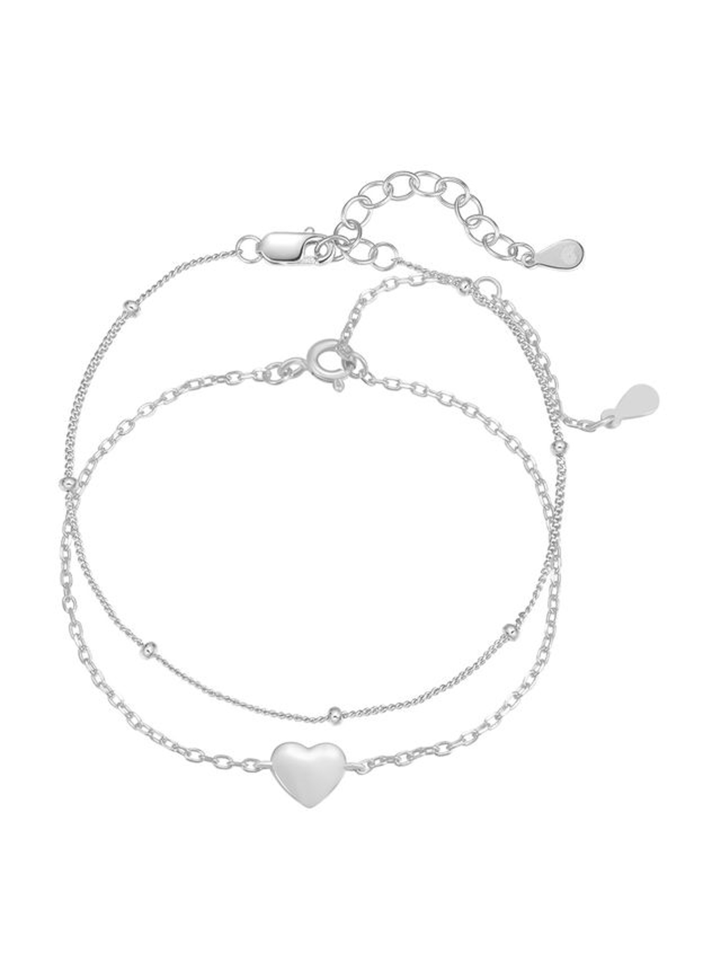 Braccialetto 'Herzensband' di Hey Happiness in argento