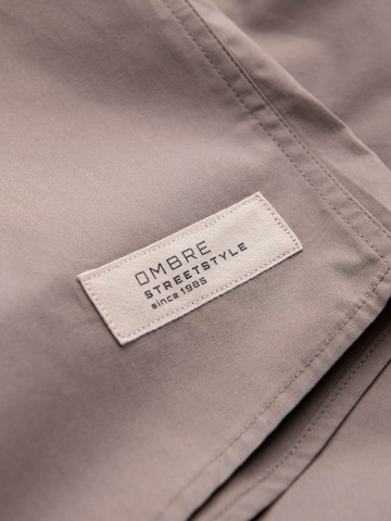 Ombre Comfort fit Overhemd 'OM-SHSS-0168' in Beige