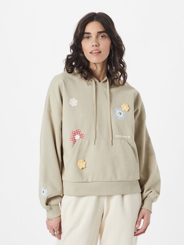 CONVERSE - Sudadera en beige: frente