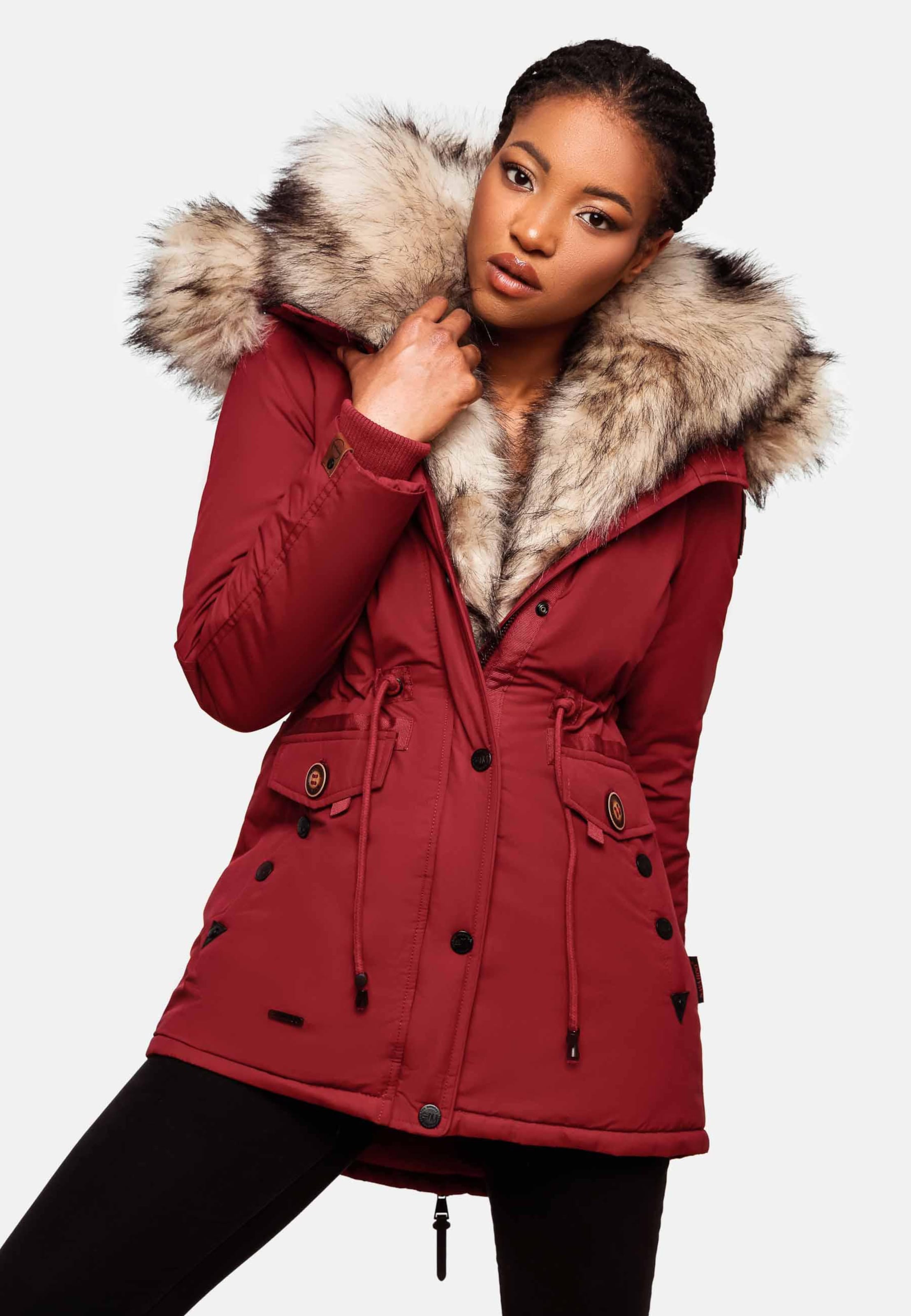 NAVAHOO Winterparka 'Sweety' in Rot | ABOUT YOU