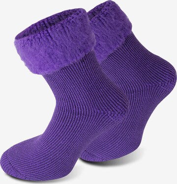 Polar Husky Socks ' Extrem Hot ' in Purple: front