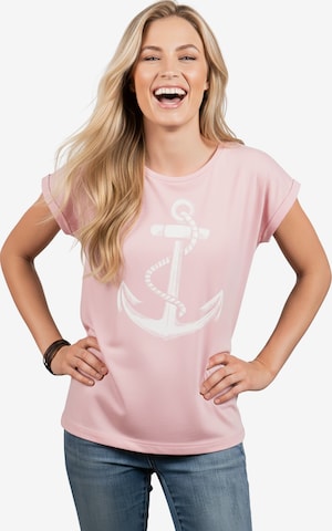 MAKAYA Shirt 'Anker' in Pink: front
