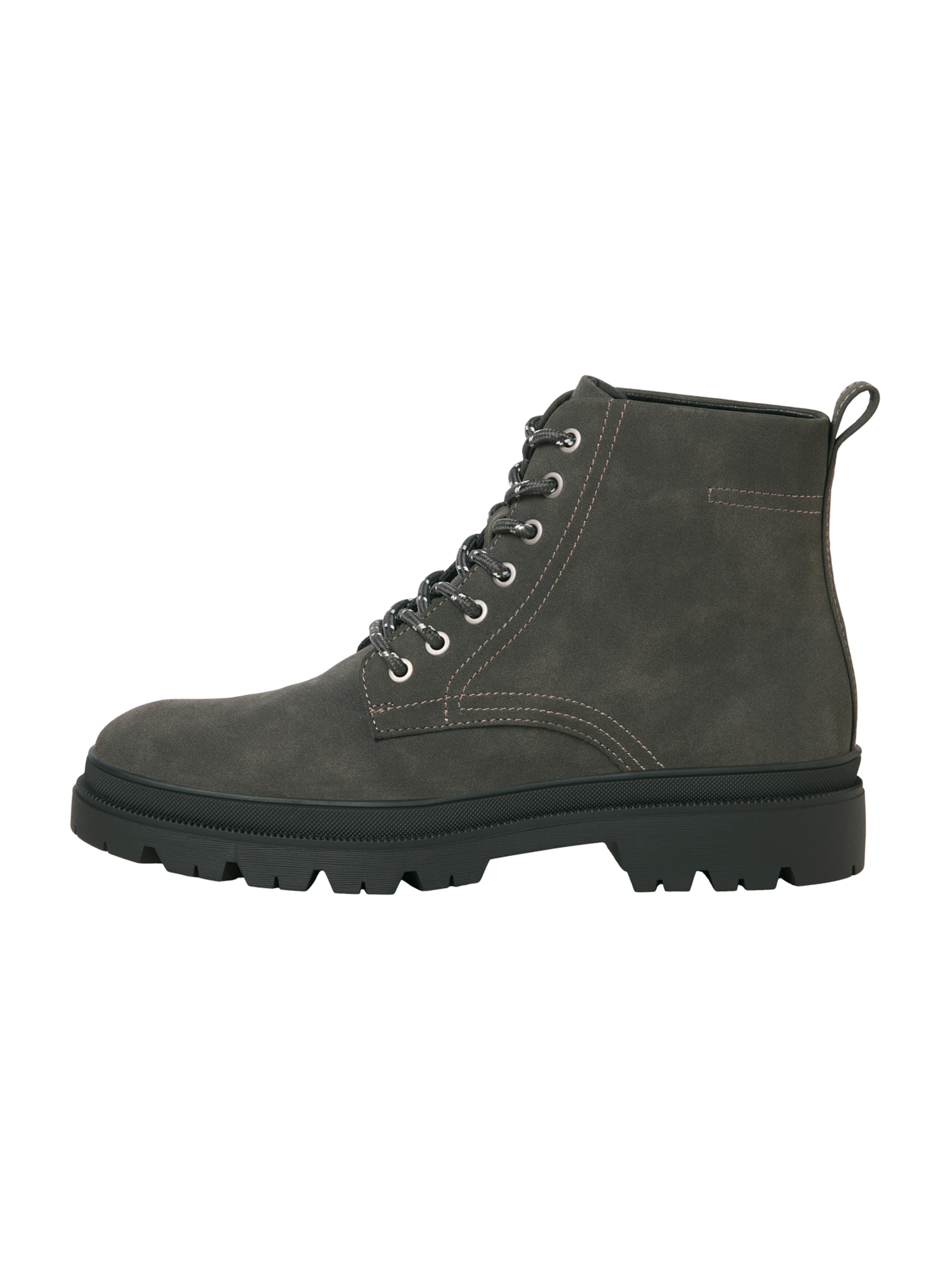 JACK & JONES - Botas con cordones 'JFWSANTANA' en gris: frente