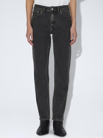 Dr. Denim Slimfit Jeans 'Straw Mid Slim' in Zwart