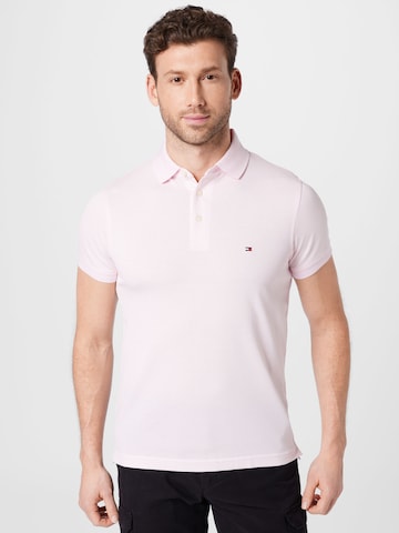 T-Shirt TOMMY HILFIGER en rose : devant