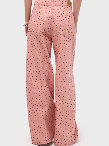 IT'S BASIC Baggy Jeans 'POLKA BAGGY LOW RISE JEANS' in Roze