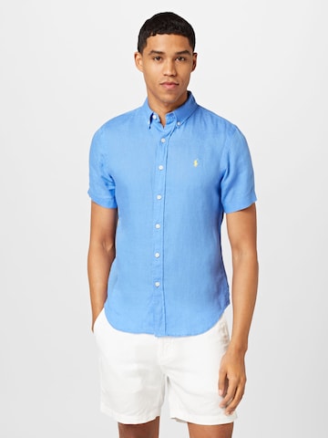 Polo Ralph Lauren Regular fit Overhemd in Blauw: voorkant