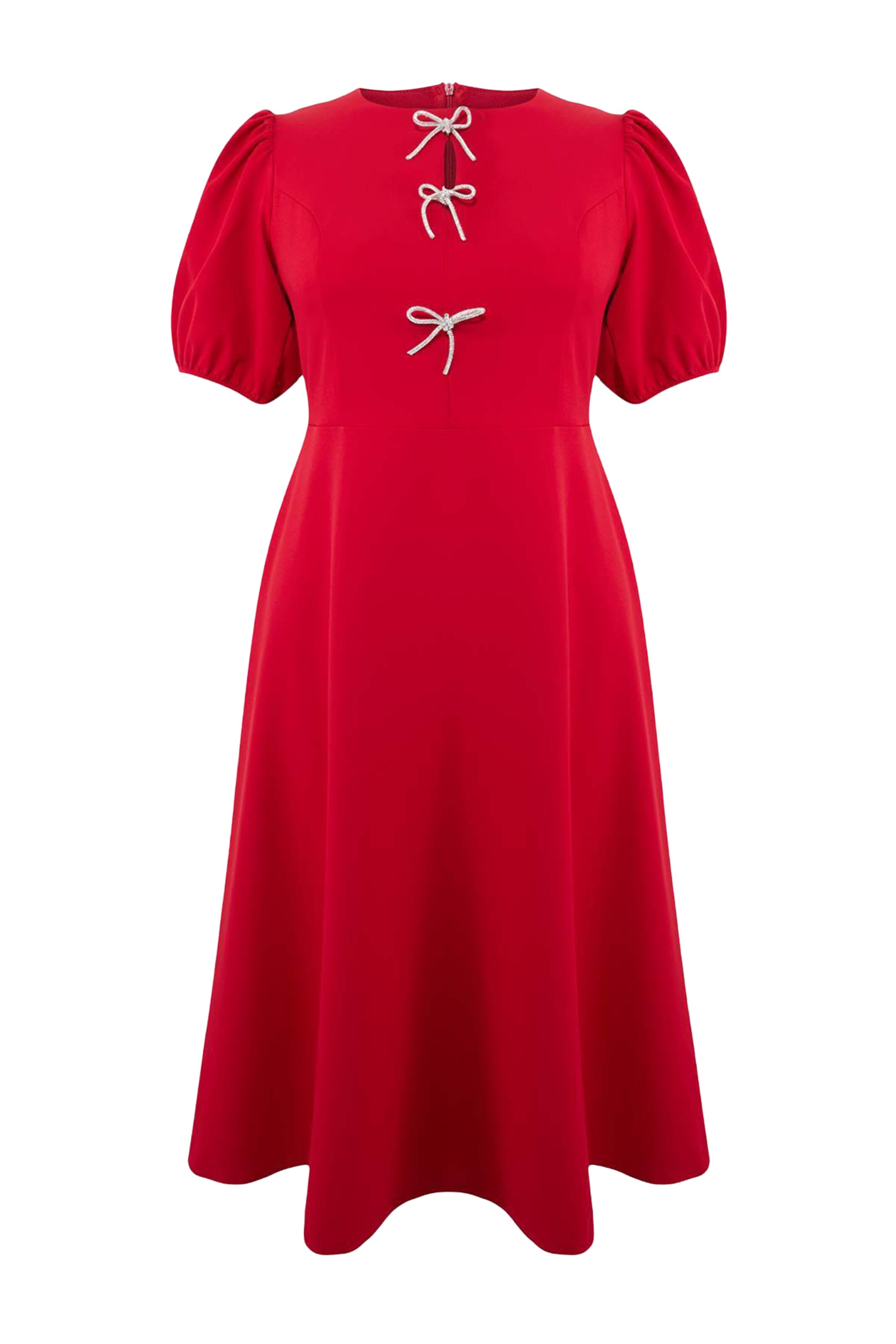 Trendyol Curve Dress in Red: front