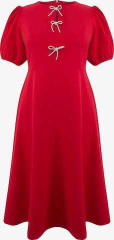 Trendyol Curve Dress in Red: front