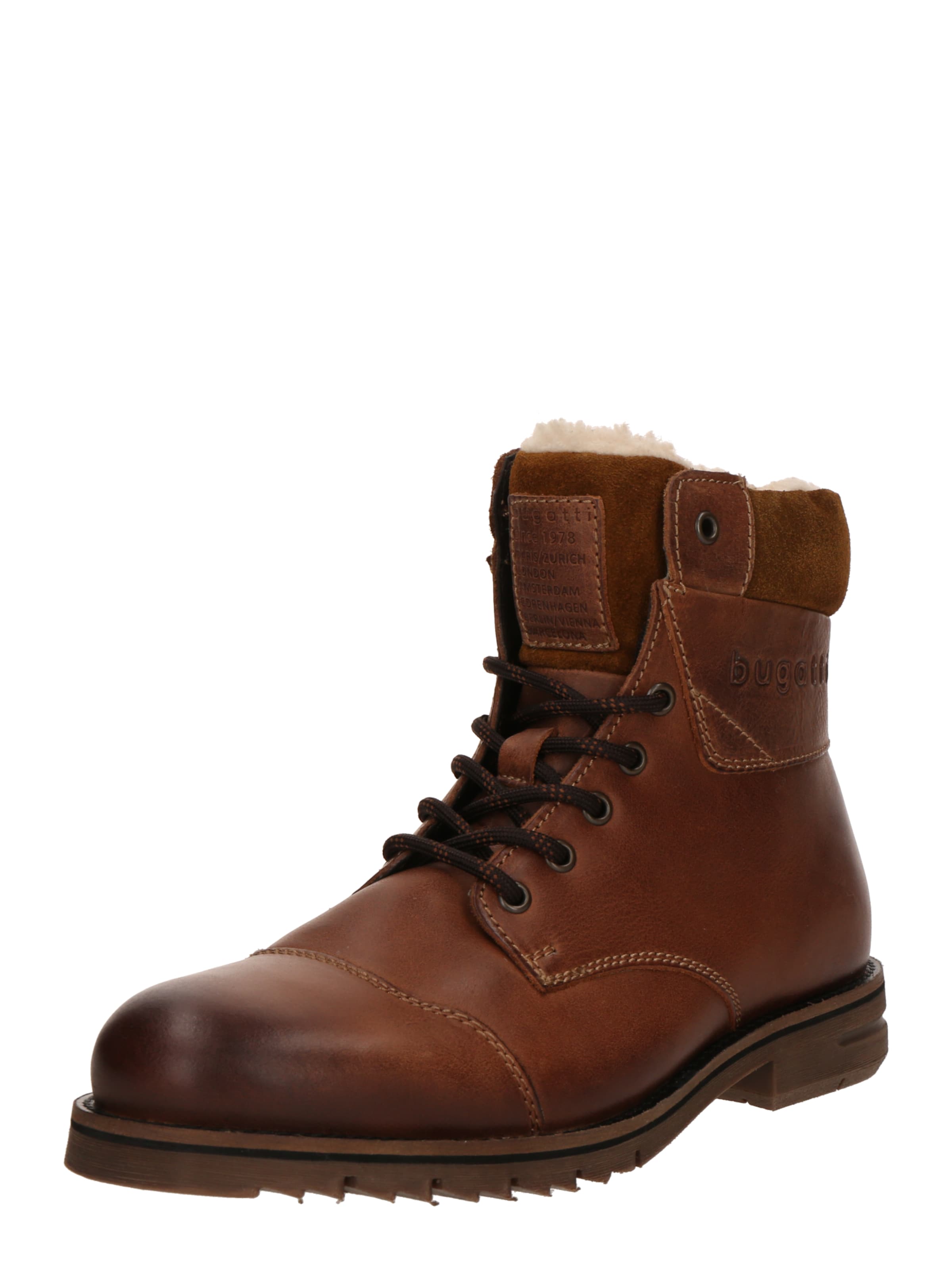 Bottines à lacets bugatti en marron : devant