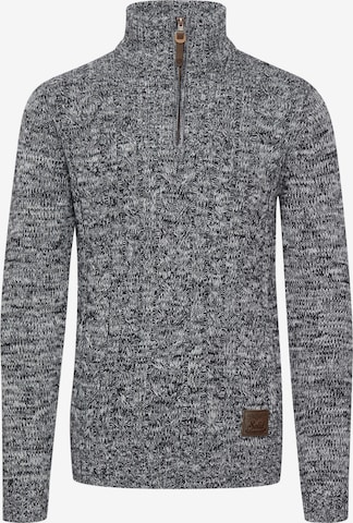 !Solid Strickpullover 'Pankraz' in Blau: Vorderseite