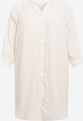 Selected Femme Curve Skjortklänning 'Kamina' i beige: framsida