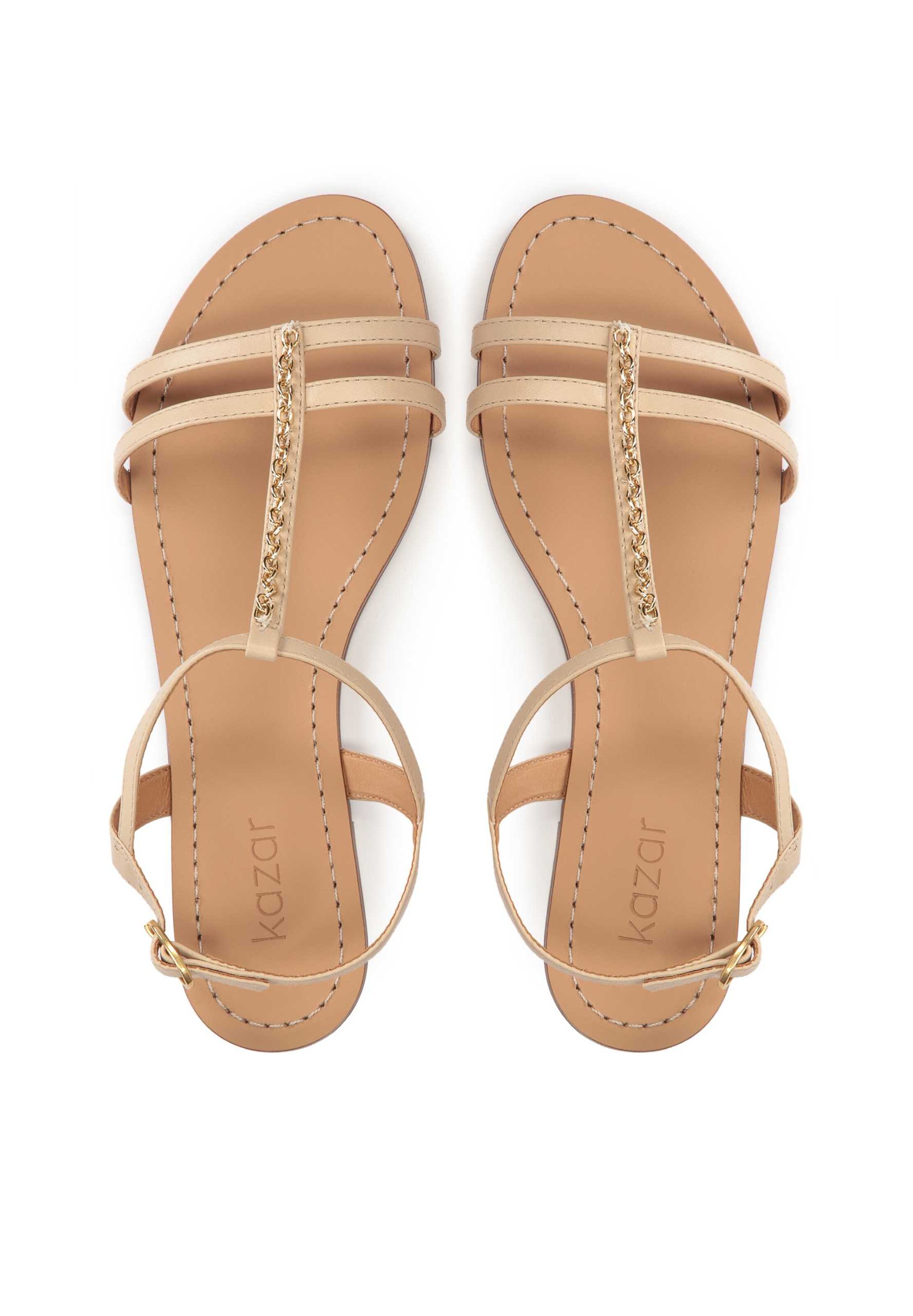 Sandalo con cinturino di Kazar in beige