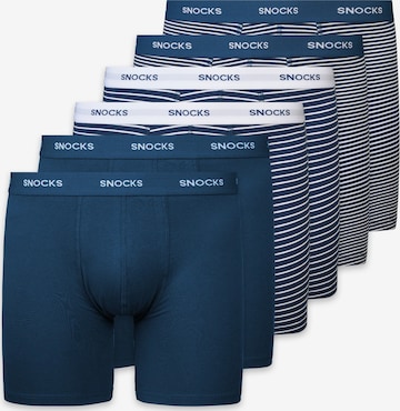 SNOCKS - Cuecas compridas em azul: frente
