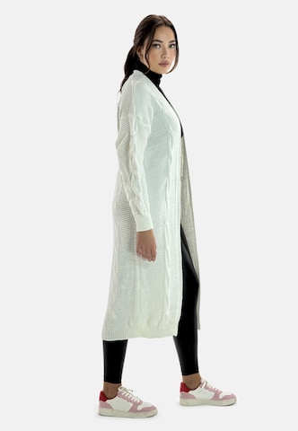 Elara Gebreid vest in Wit