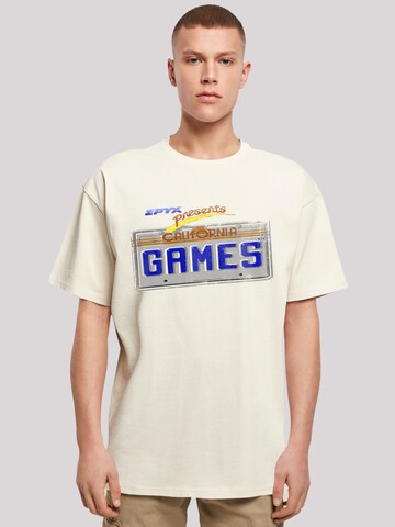 T-Shirt 'California Games Plate' F4NT4STIC en beige : devant