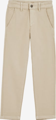 smėlio WE Fashion Prigludęs Kelnės: priekis