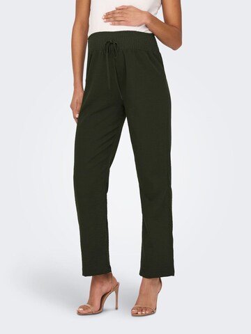 Only Maternity Regular Pants in Green: front