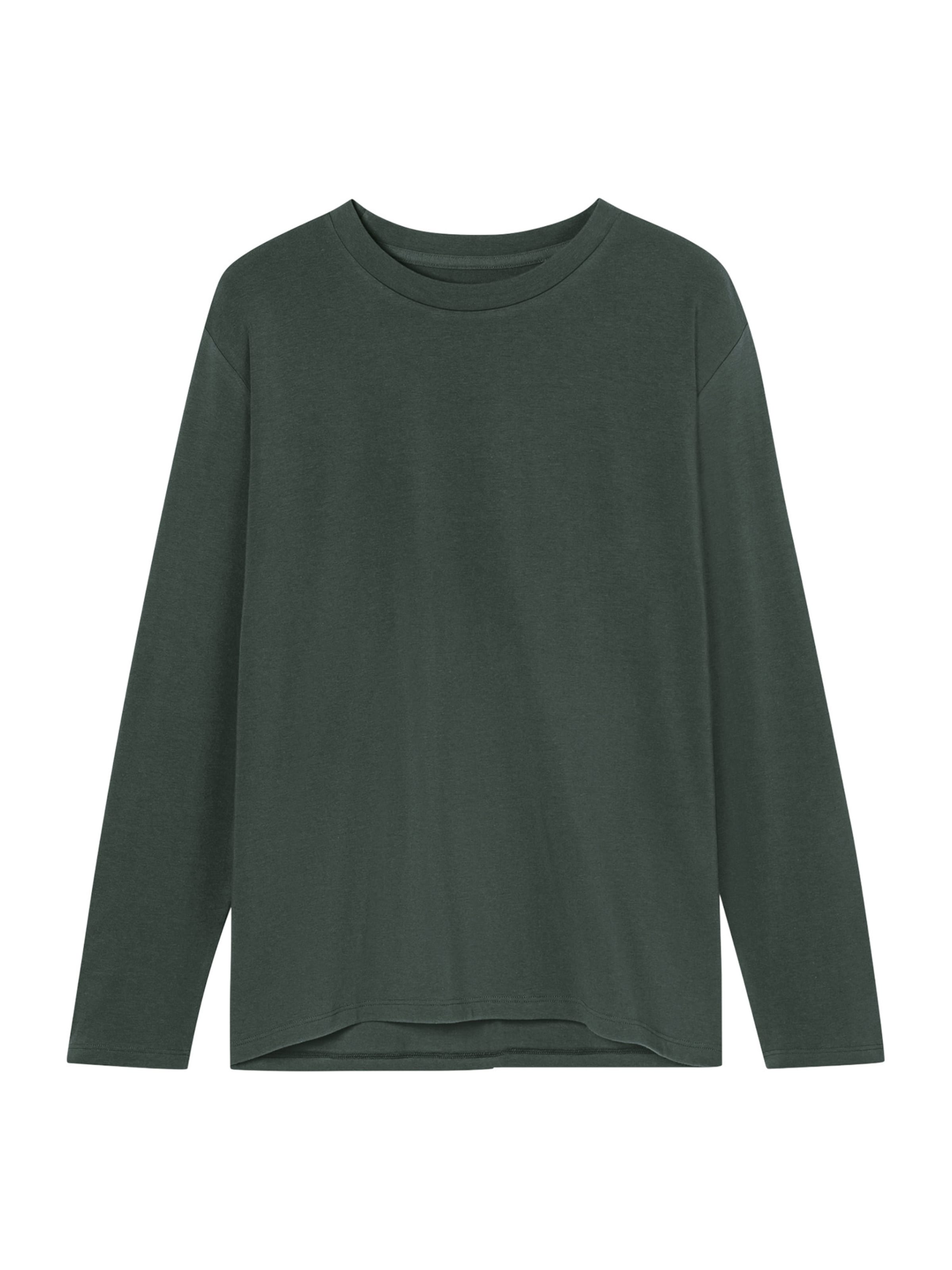 SCHIESSER Slaapshirt 'Mix & Relax' in Groen: voorkant